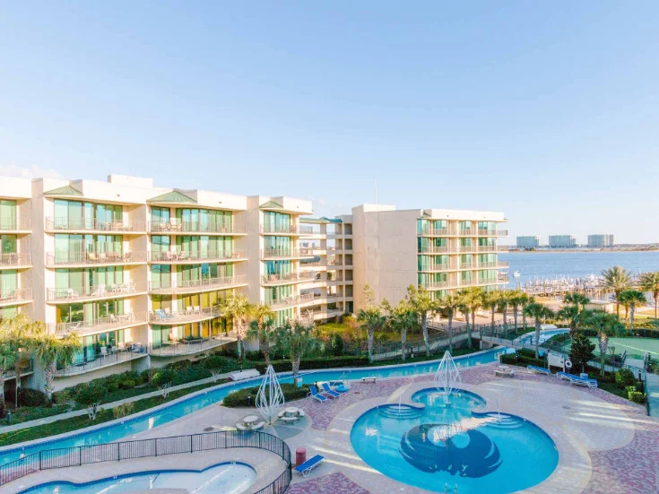 Aerial View of Pool and Lazy River Aerial View of Pool and Lazy River