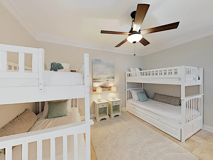 Second Bedroom - Two Twin Bunks with Twin Trundles, First Floor Second Bedroom - Two Twin Bunks with Twin Trundles, First Floor