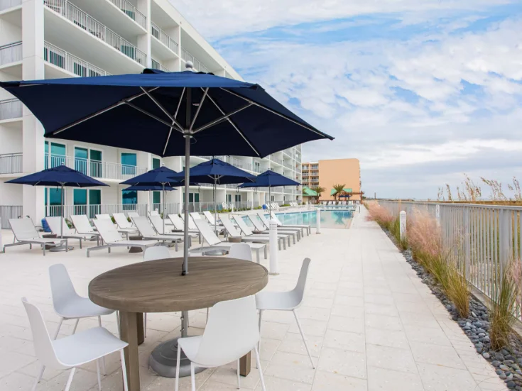 Tables with Umbrellas Tables with Umbrellas